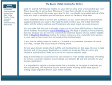 Tablet Screenshot of hosting4writers.com